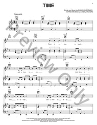 Time piano sheet music cover